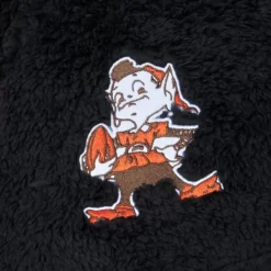 Mitchell & Ness Hoodies & Sweatshirts-Polar Fleece 1/4 Zip Pullover Hoodie Cleveland Browns