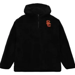 Mitchell & Ness Hoodies & Sweatshirts-Polar Fleece 1/4 Zip Pullover Hoodie Current Logo Usc
