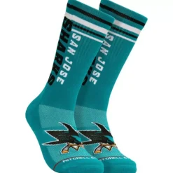 Mitchell & Ness Accessories-Power Play Crew Socks San Jose Sharks