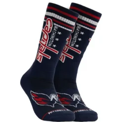 Mitchell & Ness Accessories-Power Play Crew Socks Washington Capitals
