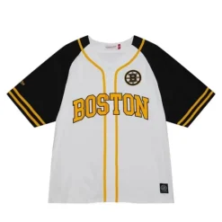 Mitchell & Ness T-Shirts & Tops-Practice Day Button Front Jersey Boston Bruins