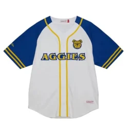 Mitchell & Ness T-Shirts & Tops-Practice Day Button Front Jersey North Carolina A&T University