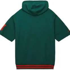 Mitchell & Ness Hoodies & Sweatshirts-Pre-Game Ss Fleece Hoodie University Of Miami