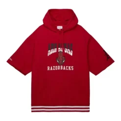 Mitchell & Ness Hoodies & Sweatshirts-Pre-Game Ss Fleece Hoodie University Of Arkansas