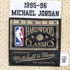 Mitchell & Ness Nba Authentic-Premium Gold Jersey Chicago Bulls 1995-96 Michael Jordan