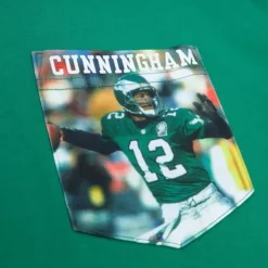 Mitchell & Ness T-Shirts & Tops-Premium Pocket Photo Tee Philadelphia Eagles Randall Cunningham