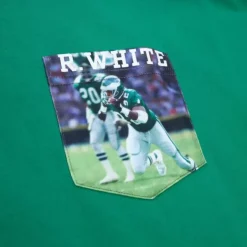 Mitchell & Ness T-Shirts & Tops-Premium Pocket Photo Tee Philadelphia Eagles Reggie White