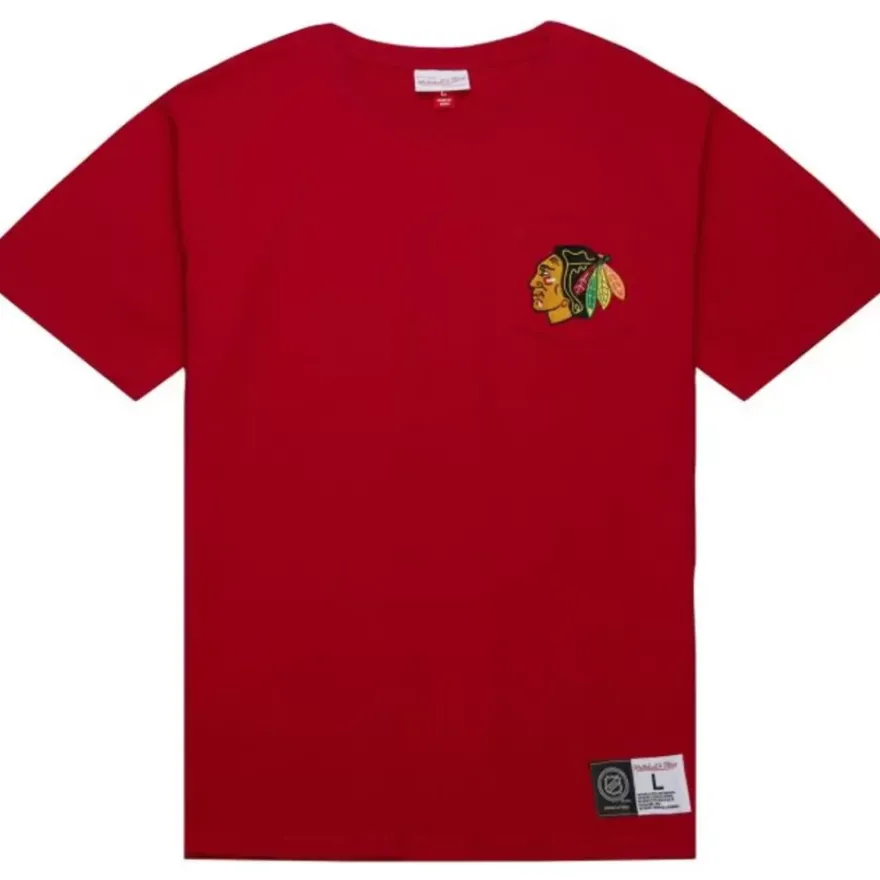 Mitchell & Ness T-Shirts & Tops-Premium Pocket Tee Chicago Blackhawks