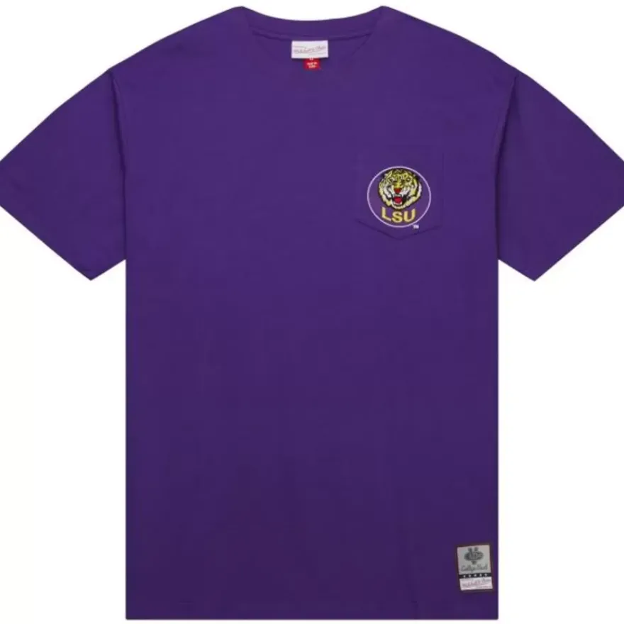 Mitchell & Ness T-Shirts & Tops-Premium Pocket Tee Louisiana State University
