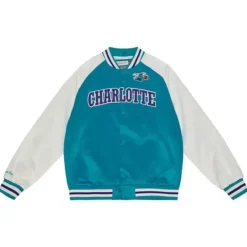 Mitchell & Ness Jackets & Outerwear-Primetime Lightweight Satin Jacket Charlotte Hornets
