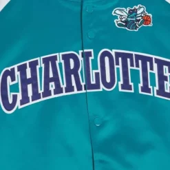 Mitchell & Ness Jackets & Outerwear-Primetime Lightweight Satin Jacket Charlotte Hornets