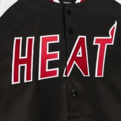 Mitchell & Ness Jackets & Outerwear-Primetime Lightweight Satin Jacket Miami Heat