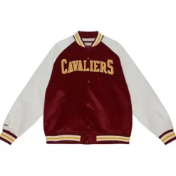 Mitchell & Ness Jackets & Outerwear-Primetime Lightweight Satin Jacket Cleveland Cavaliers