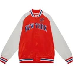 Mitchell & Ness Jackets & Outerwear-Primetime Lightweight Satin Jacket New York Knicks