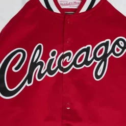 Mitchell & Ness Jackets & Outerwear-Primetime Lightweight Satin Jacket Chicago Bulls