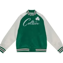 Mitchell & Ness Jackets & Outerwear-Primetime Lightweight Satin Jacket Boston Celtics