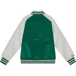 Mitchell & Ness Jackets & Outerwear-Primetime Lightweight Satin Jacket Boston Celtics