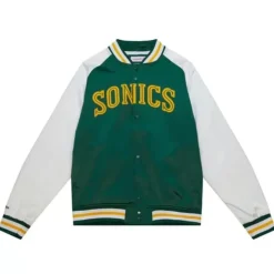 Mitchell & Ness Jackets & Outerwear-Primetime Lw Satin Jacket Seattle Supersonics