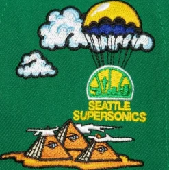 Mitchell & Ness Snapback-Psychedelic Snapback Hwc Seattle Supersonics