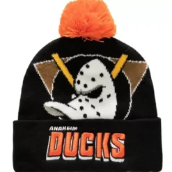 Mitchell & Ness Knit-Punch Out Pom Knit Anaheim Ducks