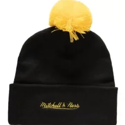 Mitchell & Ness Knit-Punch Out Pom Knit Boston Bruins