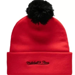 Mitchell & Ness Knit-Punch Out Pom Knit Detroit Red Wings