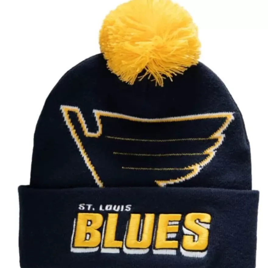 Mitchell & Ness Knit-Punch Out Pom Knit St. Louis Blues
