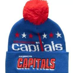 Mitchell & Ness Knit-Punch Out Pom Knit Washington Capitals