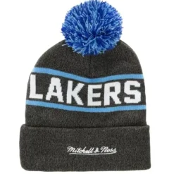 Mitchell & Ness Knit-Reload 2.0 Pom Knit Beanie Los Angeles Lakers
