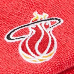 Mitchell & Ness Knit-Reload 2.0 Pom Knit Beanie Miami Heat
