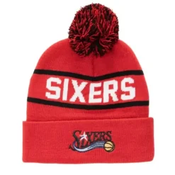 Mitchell & Ness Knit-Reload 2.0 Pom Knit Beanie Philadelphia 76Ers