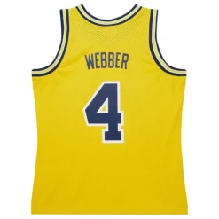 Mitchell & Ness Nba Swingman-Replica Chris Webber University Of Michigan Maize 1991 Jersey