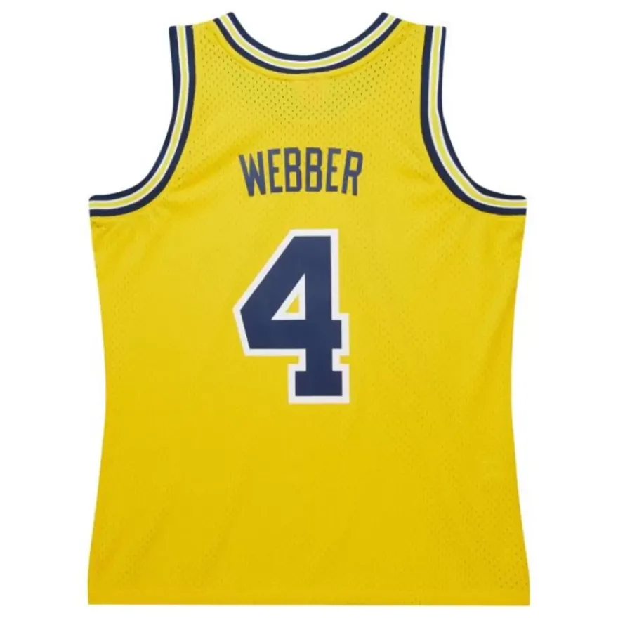 Mitchell & Ness Nba Swingman-Replica Chris Webber University Of Michigan Maize 1991 Jersey
