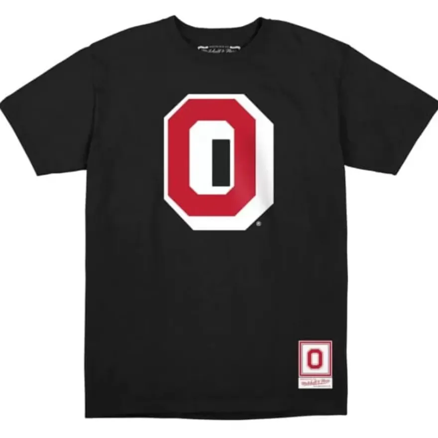 Mitchell & Ness Big Kids-Retro Logo Tee Ohio State