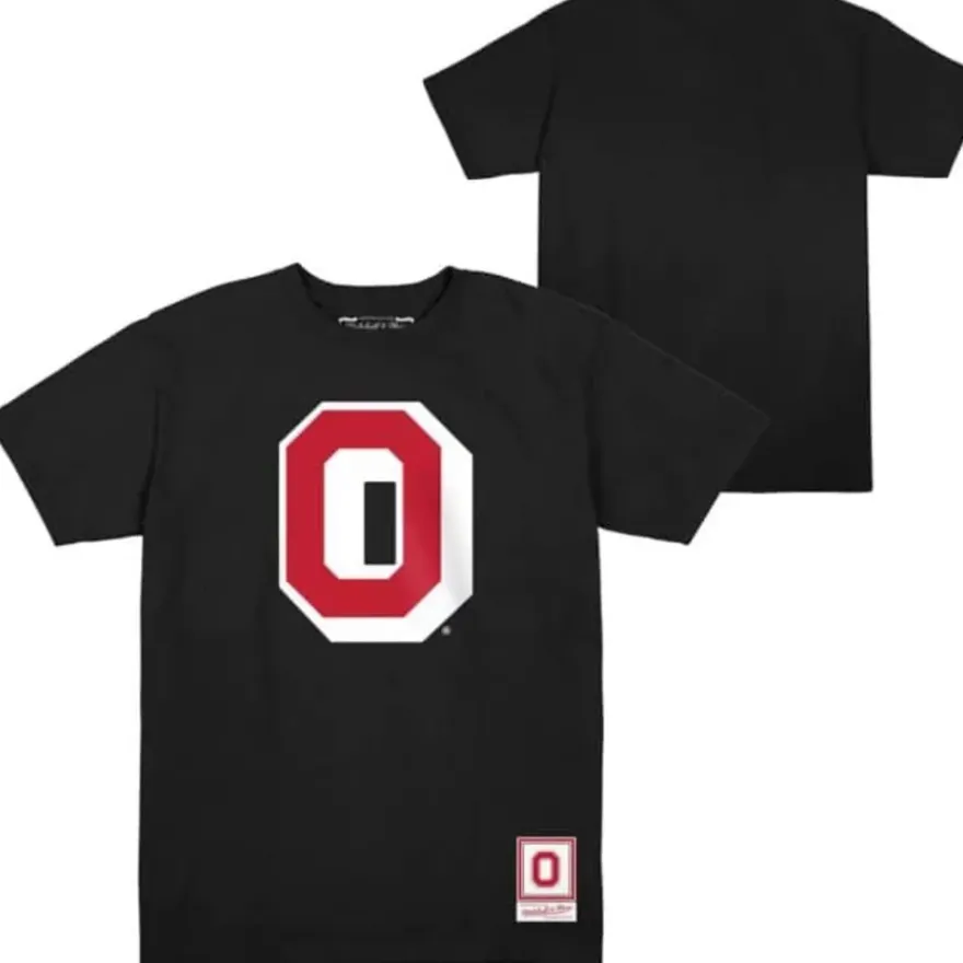 Mitchell & Ness Big Kids-Retro Logo Tee Ohio State