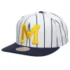 Mitchell & Ness Snapback-Retro Pinstripe Snapback University Of Michigan