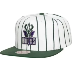 Mitchell & Ness Snapback-Retro Pinstripe Snapback Hwc Milwaukee Bucks