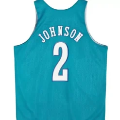 Mitchell & Ness T-Shirts & Tops-Reversible Mesh Tank Charlotte Hornets Larry Johnson