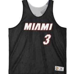 Mitchell & Ness T-Shirts & Tops-Reversible Mesh Tank Miami Heat Dwyane Wade