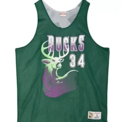 Mitchell & Ness T-Shirts & Tops-Reversible Mesh Tank Milwaukee Bucks Ray Allen