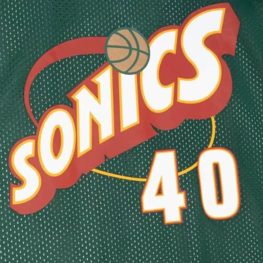 Mitchell & Ness T-Shirts & Tops-Reversible Mesh Tank Seattle Supersonics Shawn Kemp