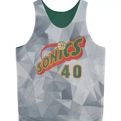 Mitchell & Ness T-Shirts & Tops-Reversible Mesh Tank Seattle Supersonics Shawn Kemp