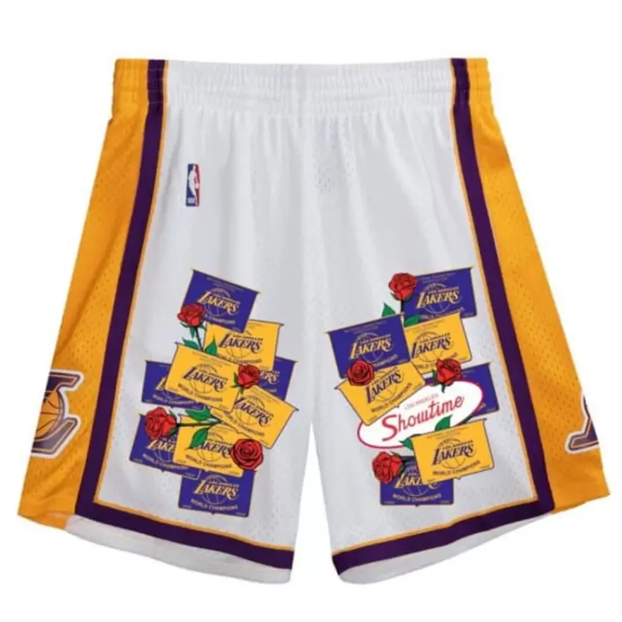 Mitchell & Ness Nba Swingman-Roses And Banners Shorts Los Angeles Lakers