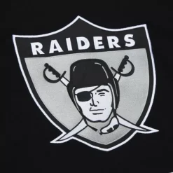 Mitchell & Ness Hoodies & Sweatshirts-Satin Insert Fleece Crew Oakland Raiders