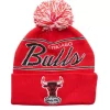 Mitchell & Ness Knit-Script Pom Beanie Hwc Chicago Bulls
