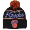 Mitchell & Ness Knit-Script Pom Beanie Hwc New York Knicks