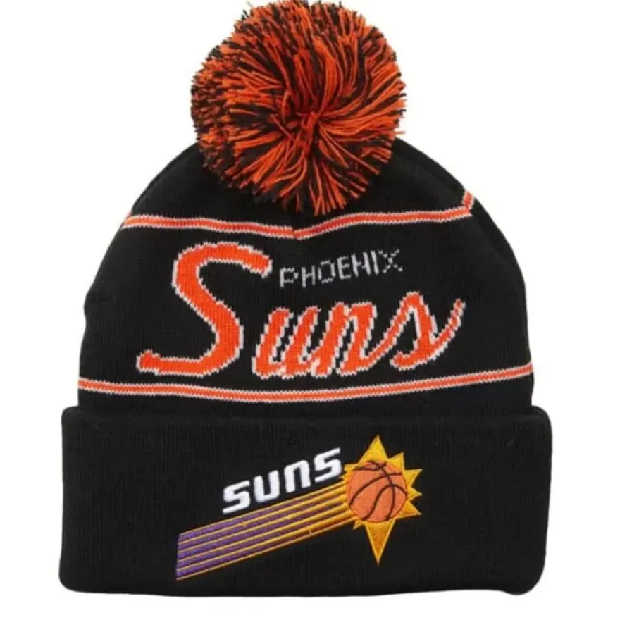 Mitchell & Ness Knit-Script Pom Beanie Hwc Phoenix Suns