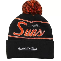 Mitchell & Ness Knit-Script Pom Beanie Hwc Phoenix Suns