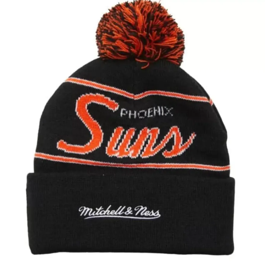 Mitchell & Ness Knit-Script Pom Beanie Hwc Phoenix Suns