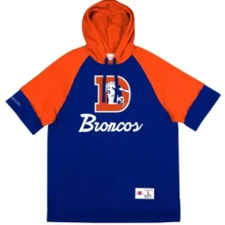 Mitchell & Ness Hoodies & Sweatshirts-Shortsleeve Fleece Hoodie Denver Broncos